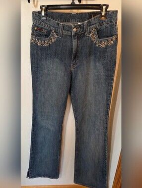 Lawman High Rise Straight Western Denim Jeans Women’s Cowgirl Size 9 30x34